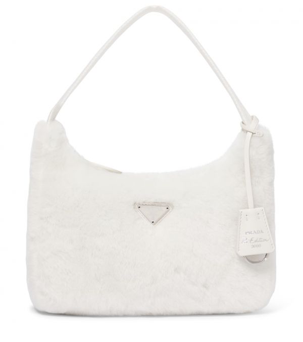  Prada Prada Re-edition 2000 Shearling Shoulder Bag 
