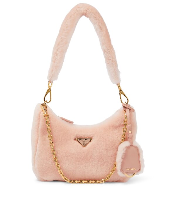  Prada Prada Re-edition 2005 Shearling Shoulder Bag 