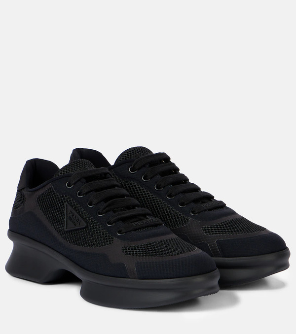 Prada Prada Re-nylon And Mesh Sneakers 