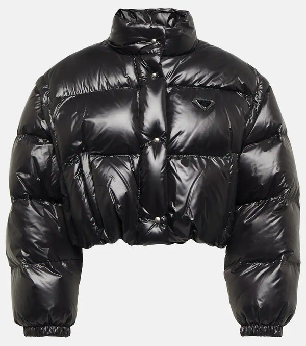  Prada Prada Re-nylon Crop Down Jacket 