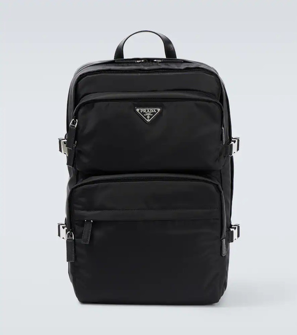  Prada Prada Re-nylon Leather-trimmed Backpack 