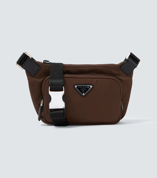  Prada Prada Re-nylon Leather-trimmed Shoulder Bag 