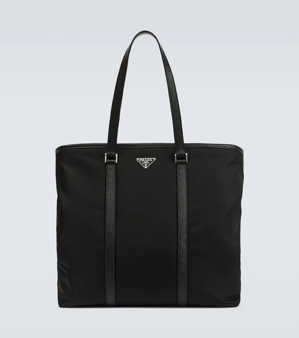  Prada Prada Re-nylon Leather-trimmed Tote Bag 
