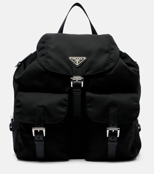  Prada Prada Re-nylon Medium Leather-trimmed Backpack 