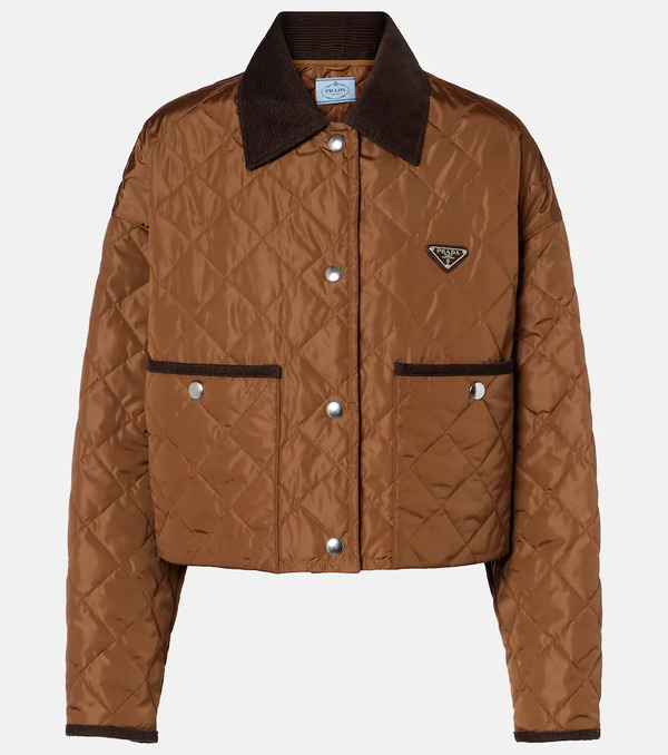  Prada Prada Re-nylon Quilted Cropped Jacket 