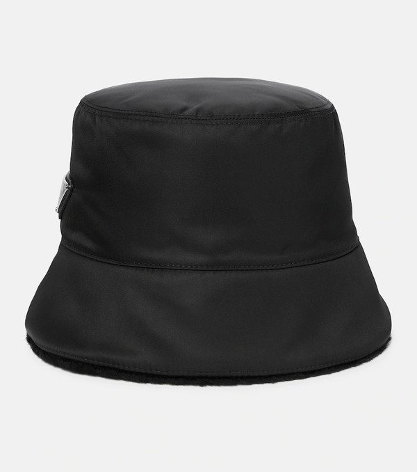  Prada Prada Re-nylon Shearling-lined Bucket Hat 