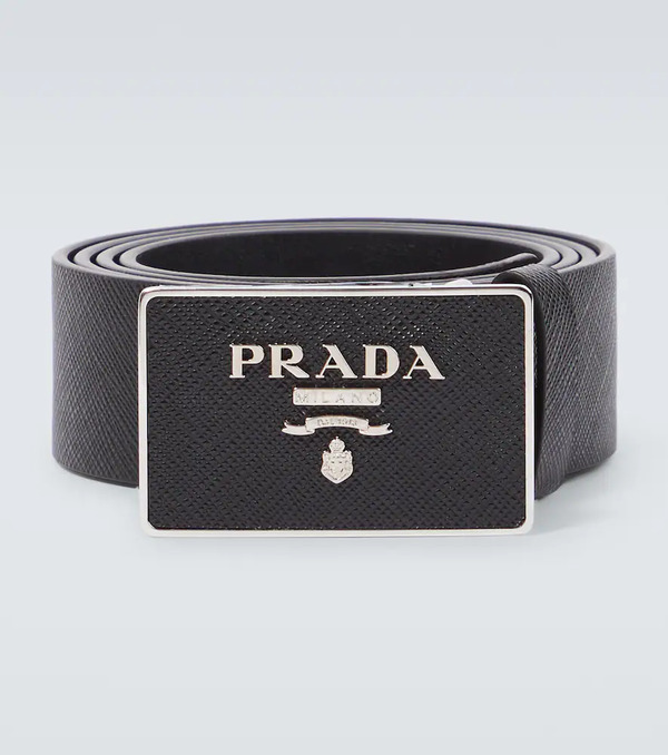  Prada Prada Saffiano Leather Logo Belt 