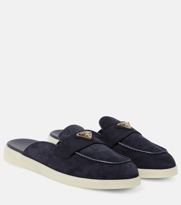  Prada Prada Saint Tropez Suede Slippers 