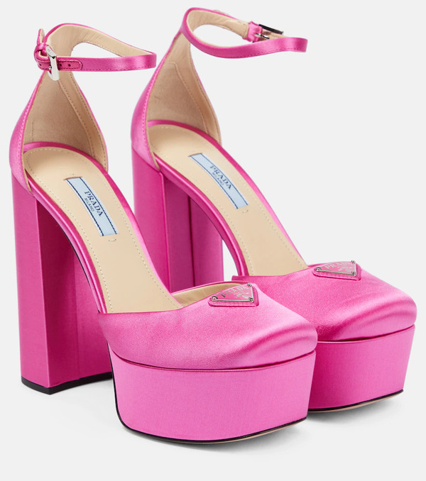  Prada Prada Satin Platform Pumps 