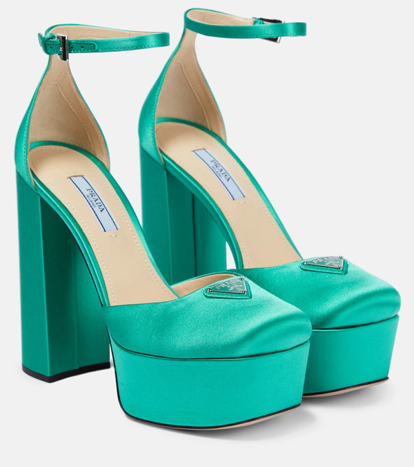  Prada Prada Satin Platform Pumps 