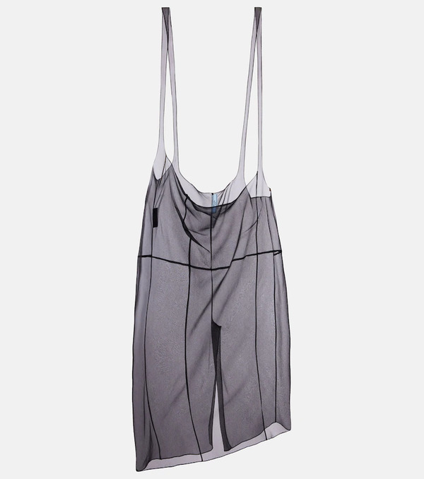  Prada Prada Sheer Midi Skirt 
