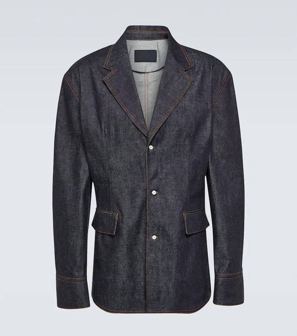  Prada Prada Single-breasted Denim Jacket 