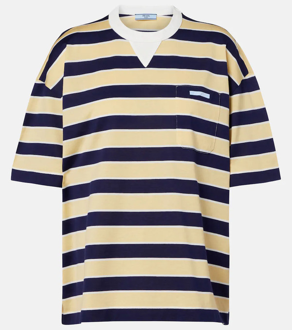  Prada Prada Striped Cotton Jersey T-shirt 