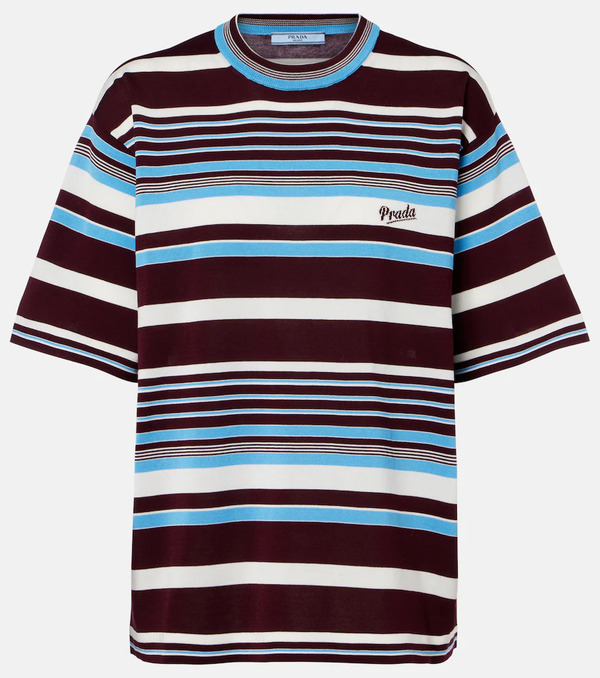  Prada Prada Striped Cotton T-shirt 