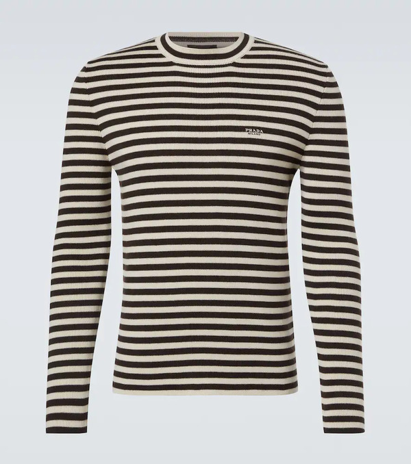  Prada Prada Striped Virgin Wool Sweater 