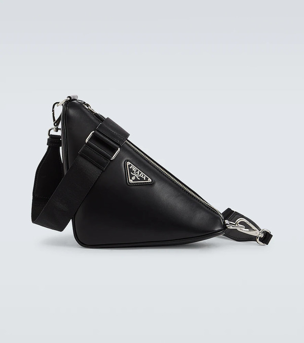  Prada Prada Triangle Leather Shoulder Bag 