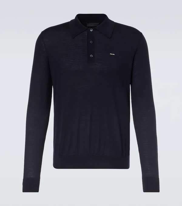  Prada Prada Virgin Wool Polo Sweater 