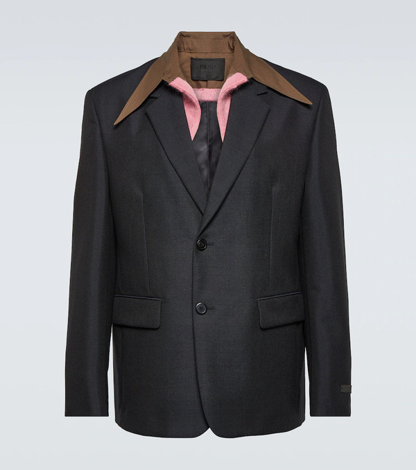  Prada Prada Wool And Mohair Suit Jacket 