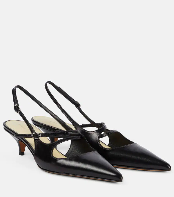  Proenza Schouler Proenza Schouler Slash Leather Slingback Pumps 