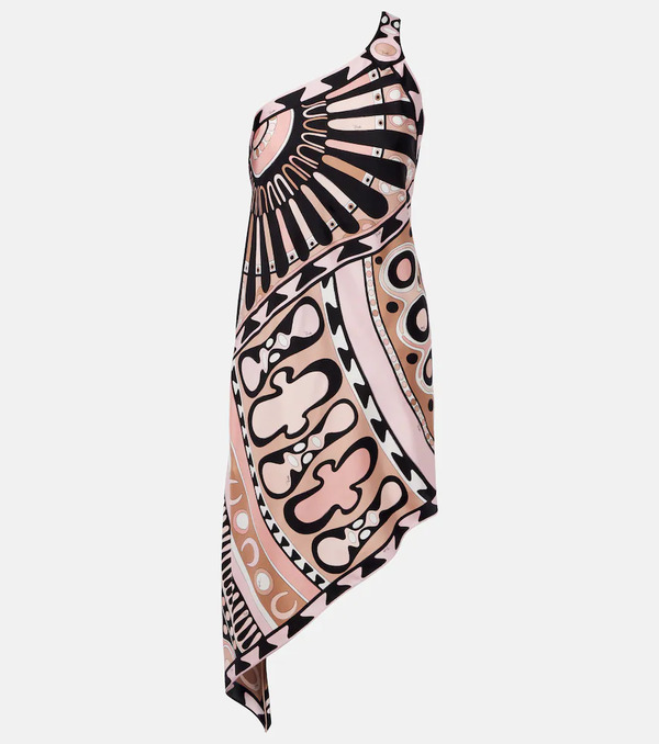  Pucci Pucci Abito One-shoulder Silk Twill Minidress 