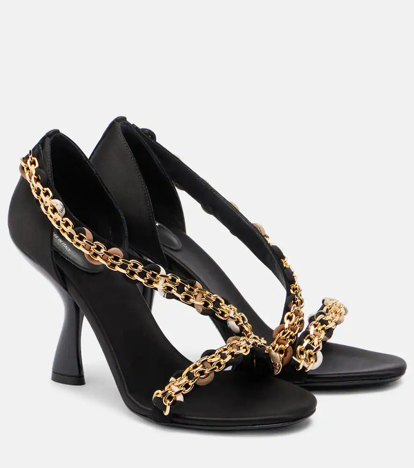  Pucci Pucci Chain-detail Satin Sandals 