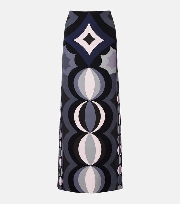  Pucci Pucci Collane Silk Maxi Skirt 