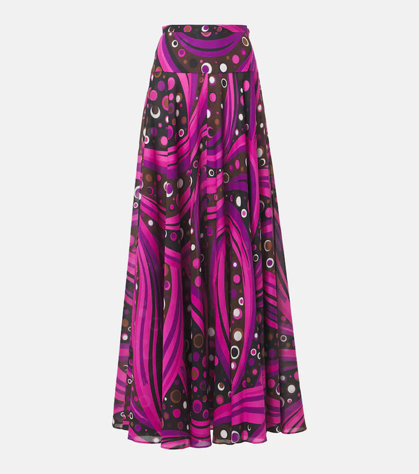  Pucci Pucci Fontane Cotton Muslin Maxi Skirt 