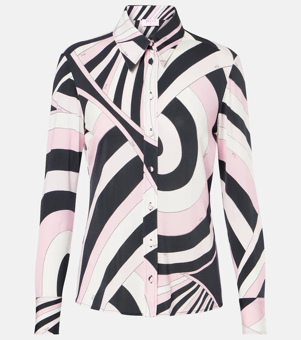 Pucci Pucci Iride Jersey Satin Shirt 