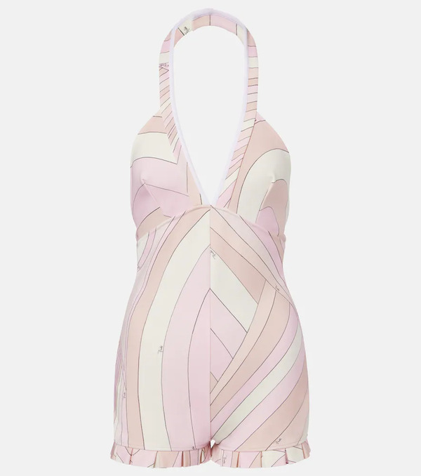  Pucci Pucci Iride Satin Jersey Romper 
