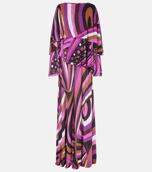  Pucci Pucci Iride Silk Maxi Dress 