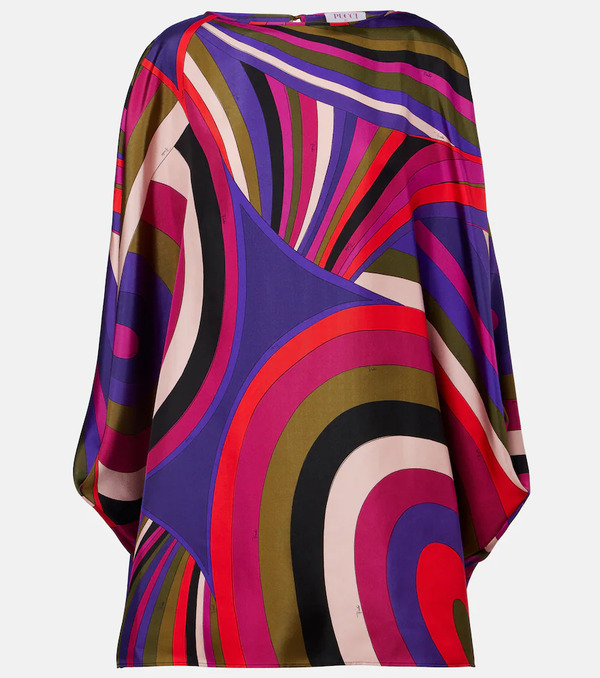  Pucci Pucci Iride Silk Satin Minidress 