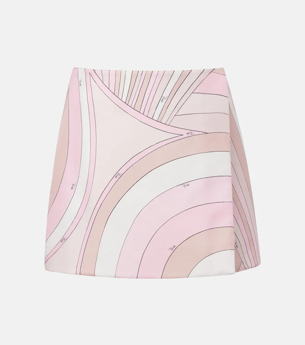  Pucci Pucci Iride Silk Twill Miniskirt 