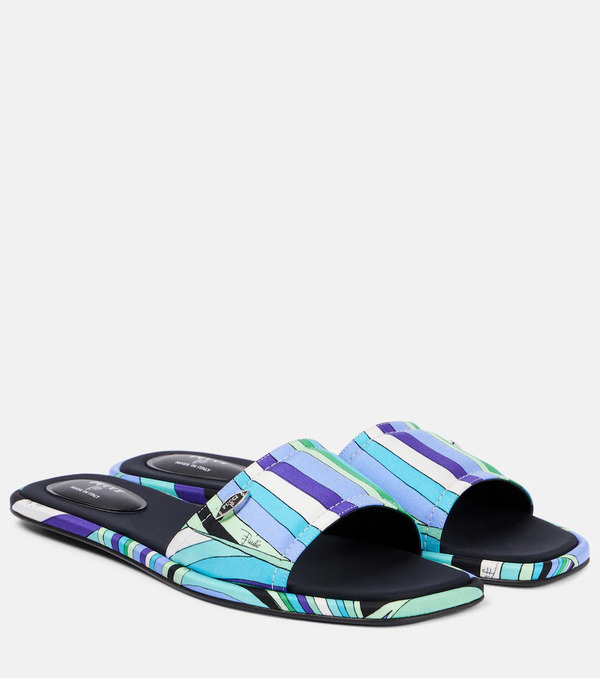  Pucci Pucci Iride Twill Thong Sandals 