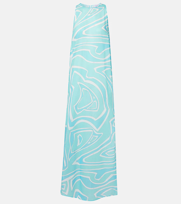  Pucci Pucci Labirinto Cotton Gauze Maxi Dress 