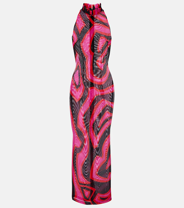  Pucci Pucci Labirinto Halterneck Maxi Dress 