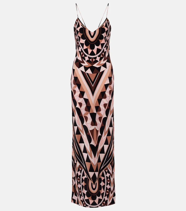  Pucci Pucci Manuba Silk Crepe De Chine Gown 