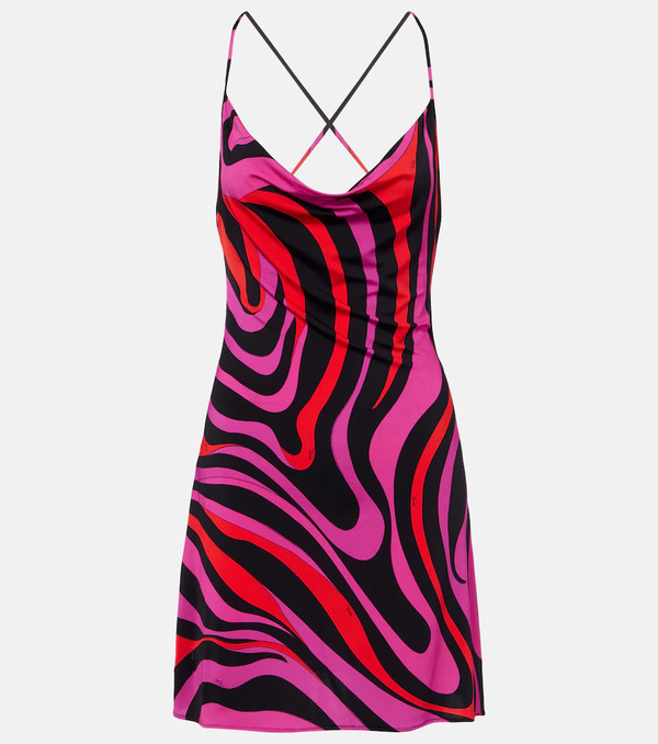  Pucci Pucci Marmo Draped Jersey Minidress 