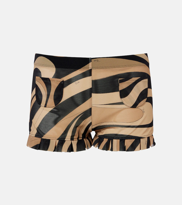  Pucci Pucci Marmo Ruffled Mesh Shorts 