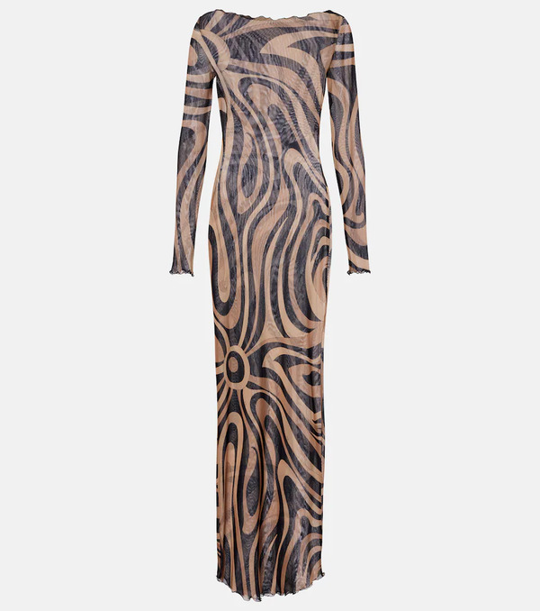  Pucci Pucci Marmo Tulle Maxi Dress 