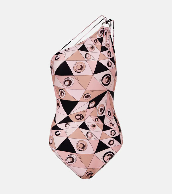  Pucci Pucci Occhi One-shoulder Swimsuit 