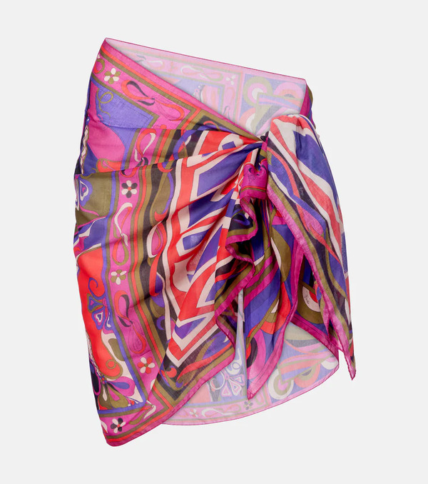  Pucci Pucci Orchidee Cotton Beach Cover-up 