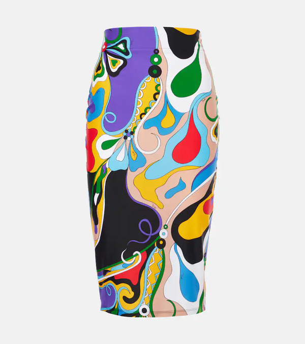  Pucci Pucci Orchidee Pencil Skirt 