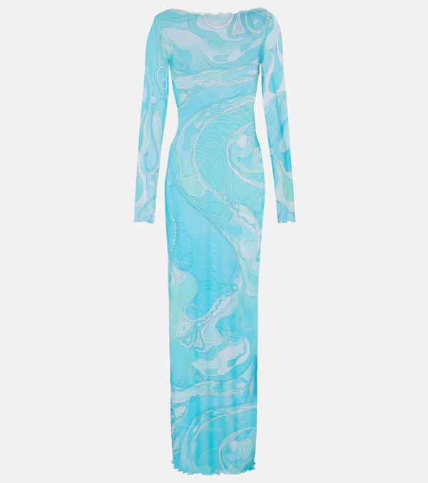  Pucci Pucci Orchidee Sheer Maxi Dress 