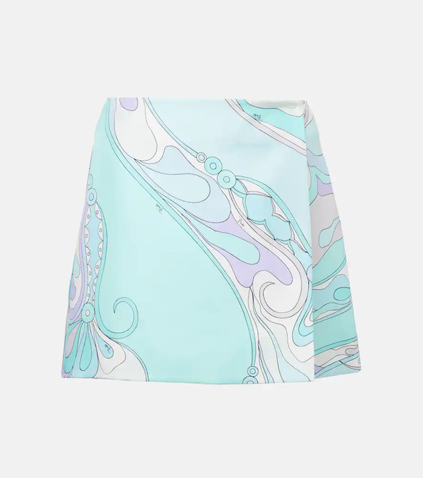 Pucci Pucci Orchidee Silk Twill Miniskirt 