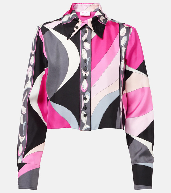  Pucci Pucci Pesci Silk Twill Shirt 