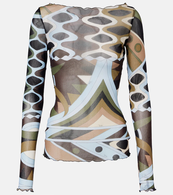  Pucci Pucci Vivara Sheer Tulle Top 
