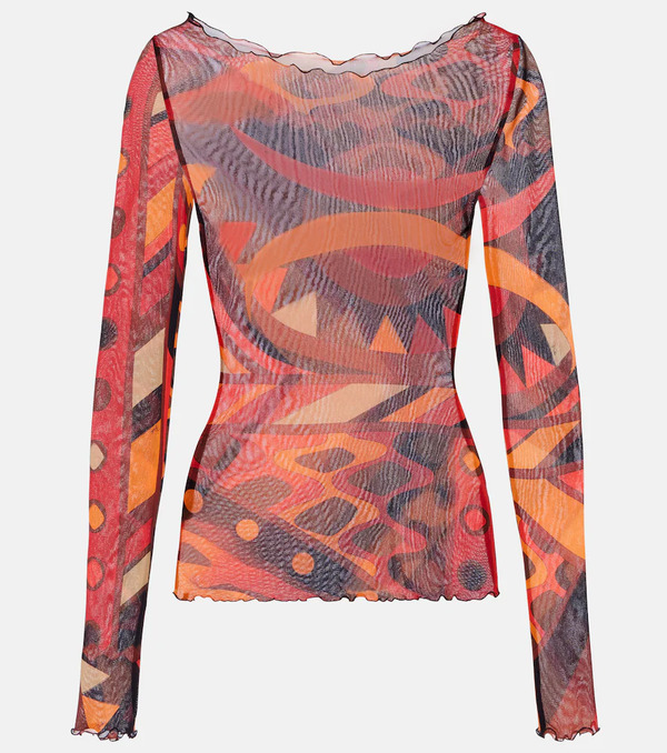  Pucci Pucci Vivara Tulle Crop Top 