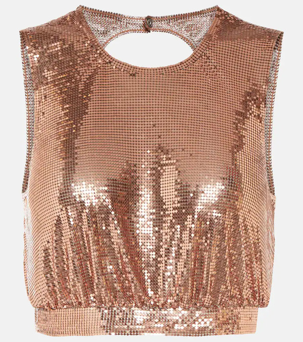  Rabanne Rabanne Metallic Mesh Top 