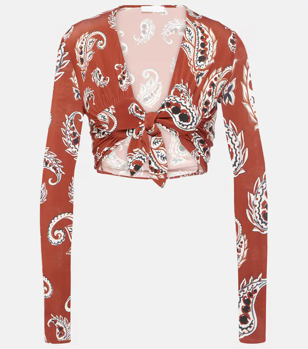  Rabanne Rabanne Paisley Crop Top 