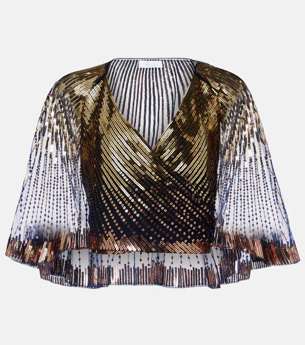  Rabanne Rabanne Sequined Crop Top 